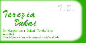 terezia dukai business card